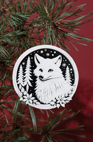 Christmas Artic Fox Decoration