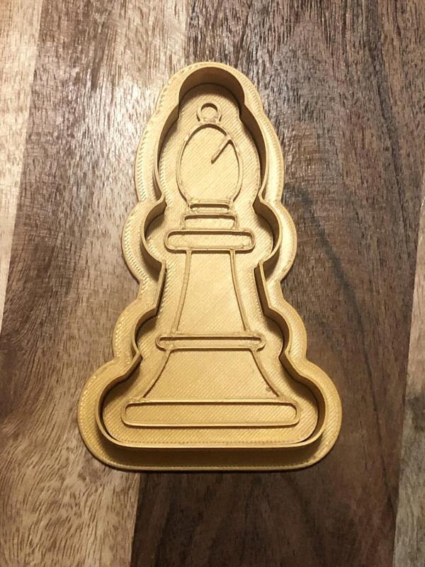 Chess Bishop Cookie Cutters and Stamps