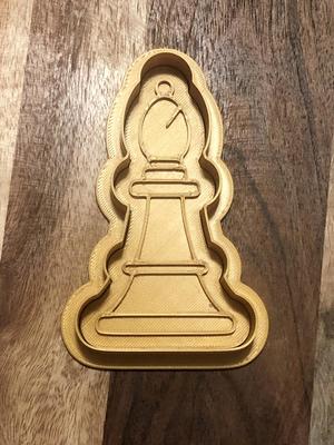 Chess Bishop Cookie Cutters and Stamps