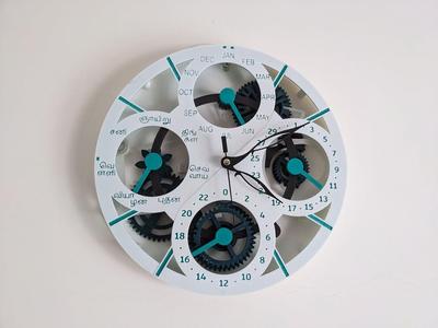 Tamil Face Dial for 3D Printed Perpetual Calendar Clock Ver. 2