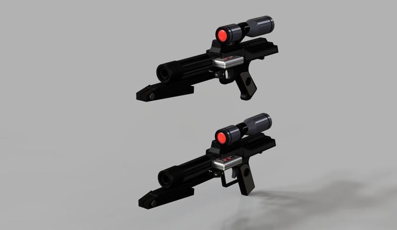 Custom scoped classic Battlefront 2 DC15S Carbine blaster 1:6 scale