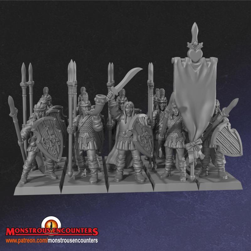 Wood Elf Spearmen/Swords/Archers Unit x26