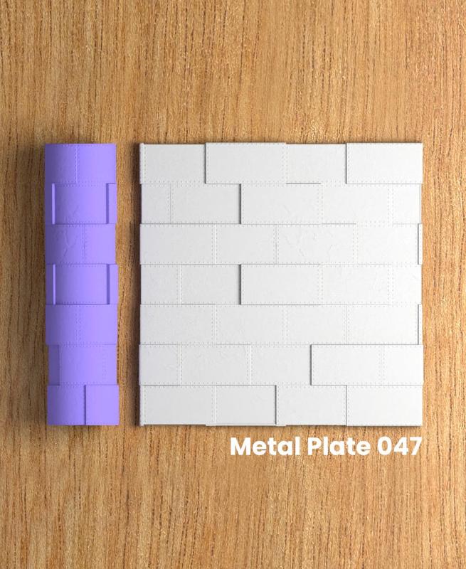 Collection Red | Metal Plate 047 | Polymer Clay Seamless Texture Roller