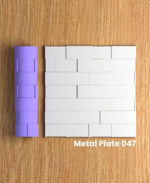 Collection Red | Metal Plate 047 | Polymer Clay Seamless Texture Roller
