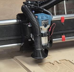 40mm Hose mod of "Makita 701 Dust Shoe for the LowRider 4 CNC"