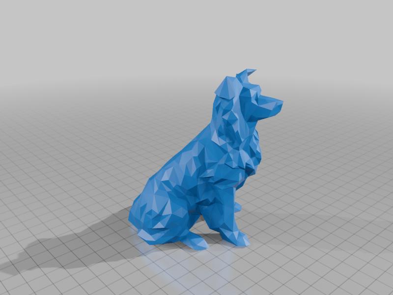 Low poly border collie