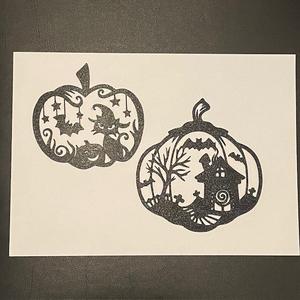Halloween Pumpkin Cat House Wallart Decor V2