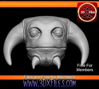 Ovissian Head Sulpt - Star Wars Custom Action Figure - 3D Print File STL