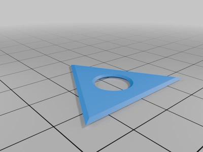 Triangle guitar pick with stability hole