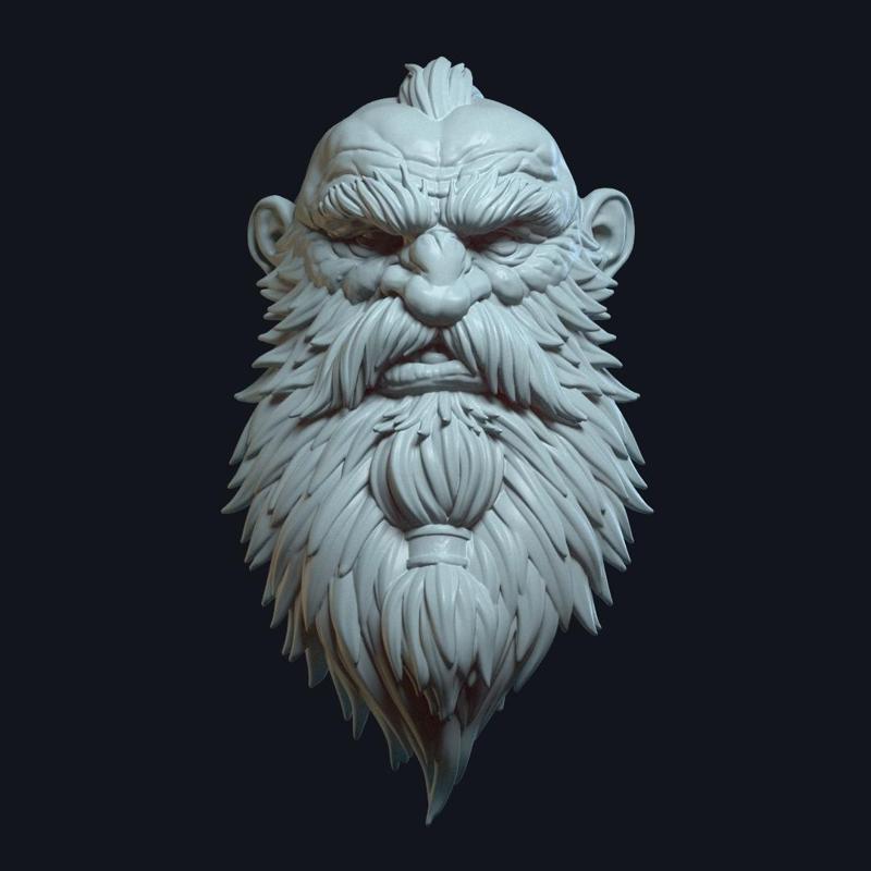 Dwarf v3 - Custom Action Figure Head