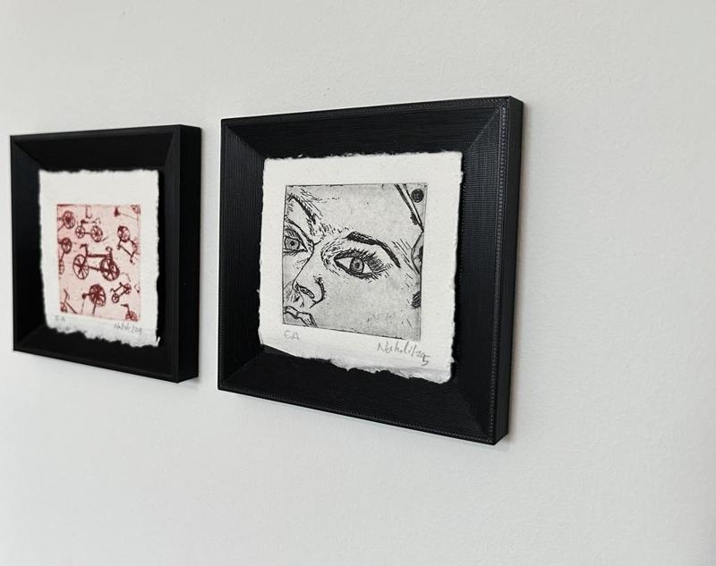 Picture Frame for Open Press Project Print Exchange art 7x7 cm frame 10x10 cm