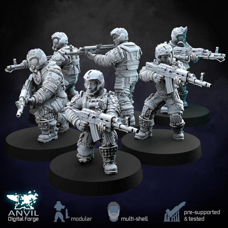 Post Apocalypse Mercenaries - Modular Infantry for Skirmish Tabletop Wargames
