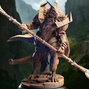 Silver Dragonborn Paladin - Apokris the Resolute