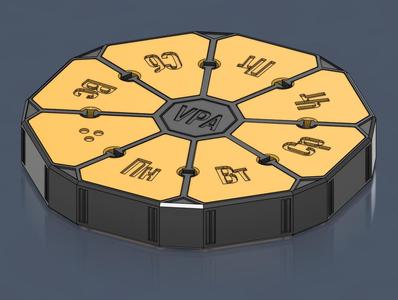 Octagon Pill Case: small, Russian letters