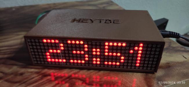 Clock with dot matrix
