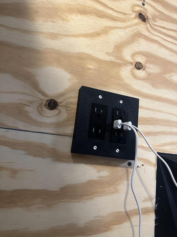 Dual Outlet Protuding Cover (For Raised backsplash or 3D Design Tile)