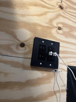 Dual Outlet Protuding Cover (For Raised backsplash or 3D Design Tile)