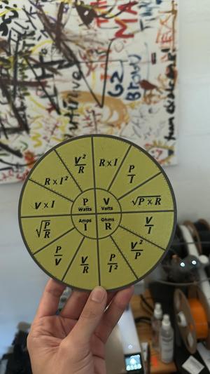 Ohm's circle (Ohm's wheel) multi color