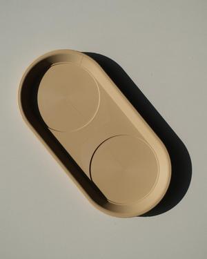 Serving Tray with Coffe Bean Pattern