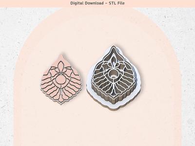 Polymer Clay Cutter STL File, Unique Shape 24, Digital STL File, Clay Tools, 5 Sizes Clay Cutters