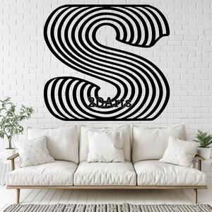 S Art 2D Wall Art/Window Art - Digital STL & SVG File for 3D Printing or Laser Cutting