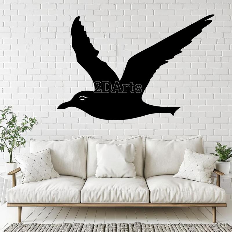 Seagull 2D Wall Art/Window Art - Digital STL & SVG File