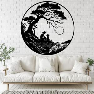 Sunset 2D Wall Art/Window Art - Digital STL & SVG Files for 3D Printing and Laser Cutting