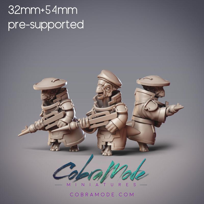 Dinosaur Folk Army - Gralix, Karnith, & Skalgar, Dinovian Soldiers (Pre-Supported)