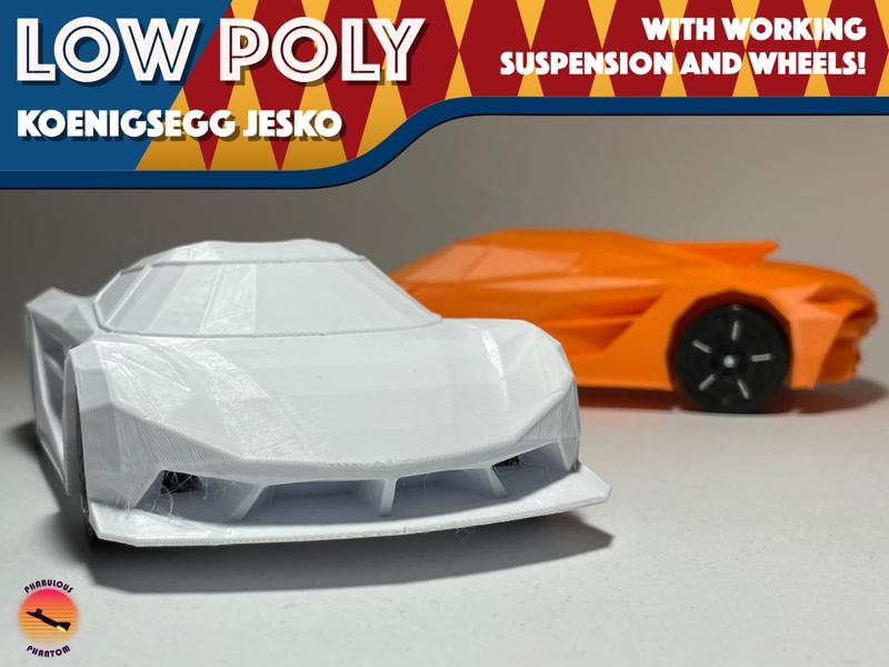 Low-Poly Koenigsegg Jesko Absolut - Modular Cars