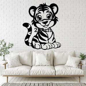 Cartoon Baby Tiger 2D Wall Art/Window Art - Digital STL & SVG Files for 3D Printing and Laser Cuttin
