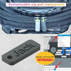 Customizable zip pull replacement