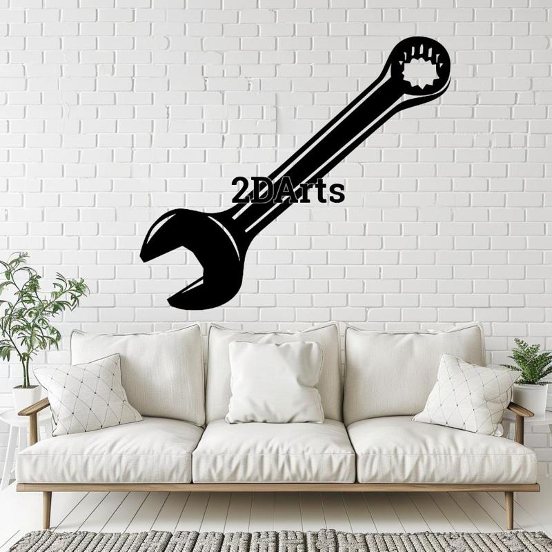 Wrench 2D Wall Art/Window Art - Digital STL & SVG File for 3D Printing or Laser Cutting
