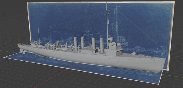 US Navy Wickes Class Destroyer (Flush Deck Destroyer)