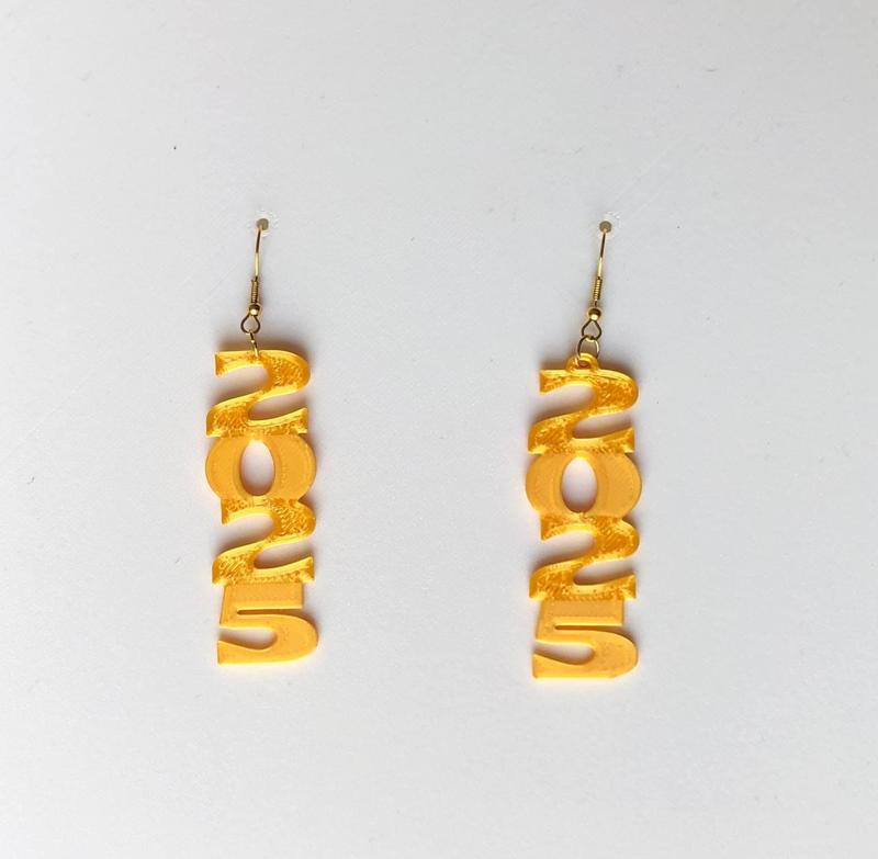 New Year 2025 Earrings pendant