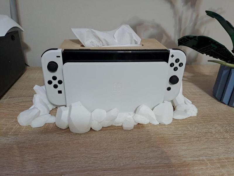 Nintendo switch stand/dock with rocks + more rocks