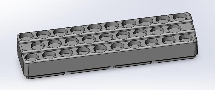 Gridfinity Reloading Tool Holder Block for Neck Sizing Bushings