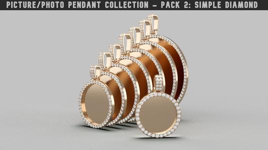 Picture Pendant Collection Pack 2 - Simple Diamond