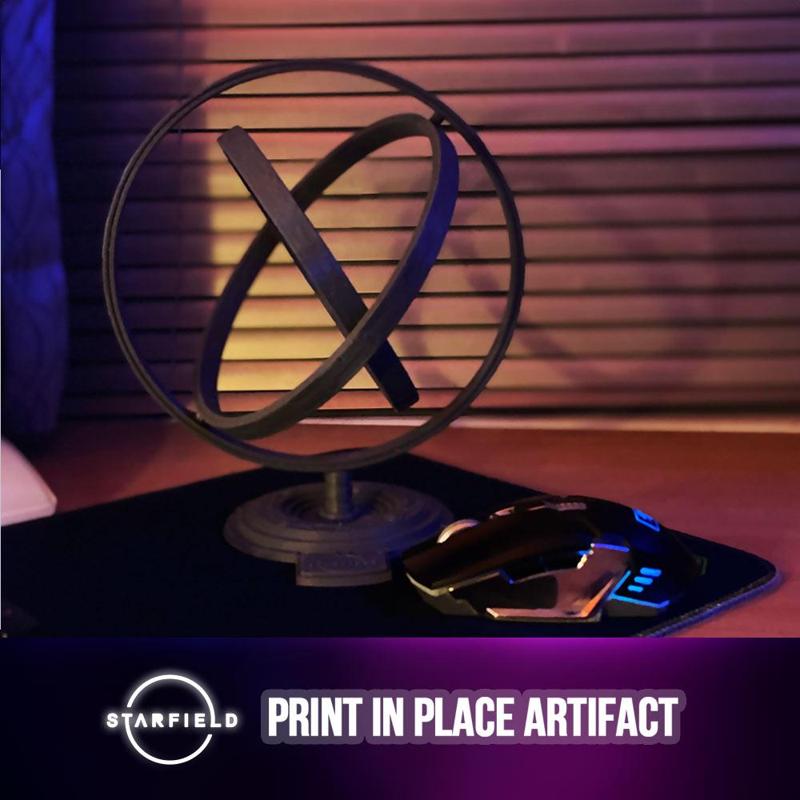 Starfield Artifact Spinner - Print in Place