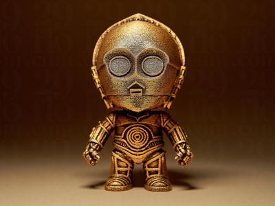 Mini C3PO Figurine