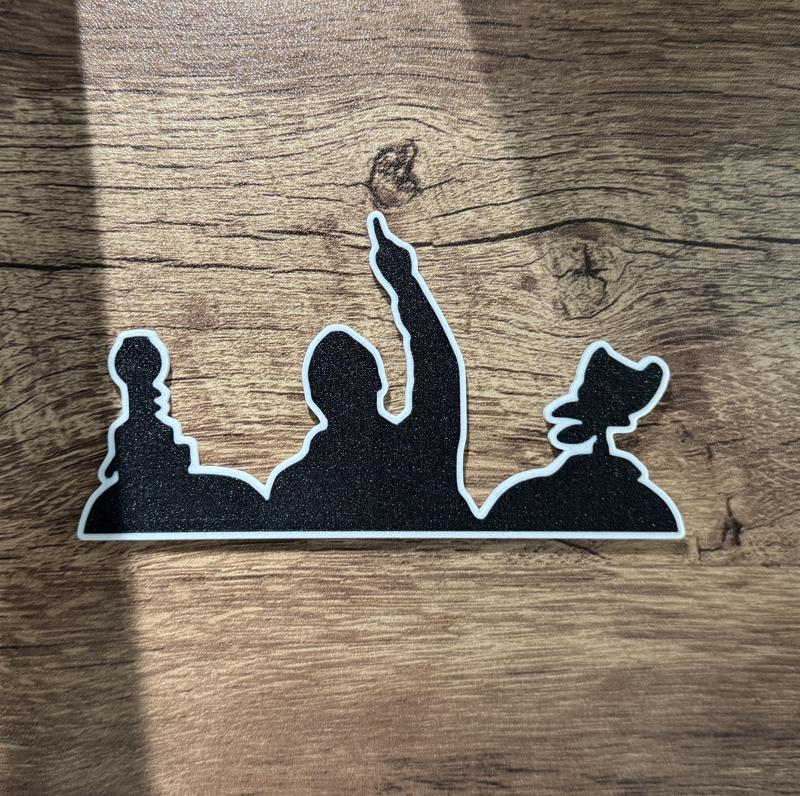 MST3K Silhouette Magnet (multi-color)(8x3mm magnets)