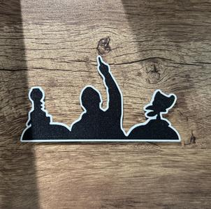 MST3K Silhouette Magnet (multi-color)(8x3mm magnets)