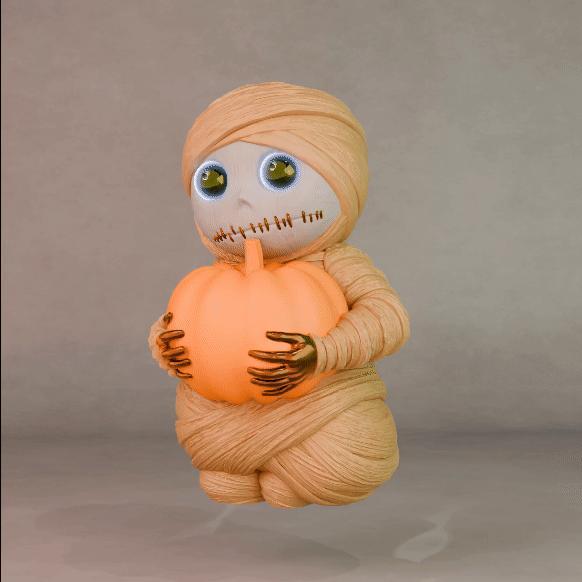 Mummy Pumpkin - No coloring version