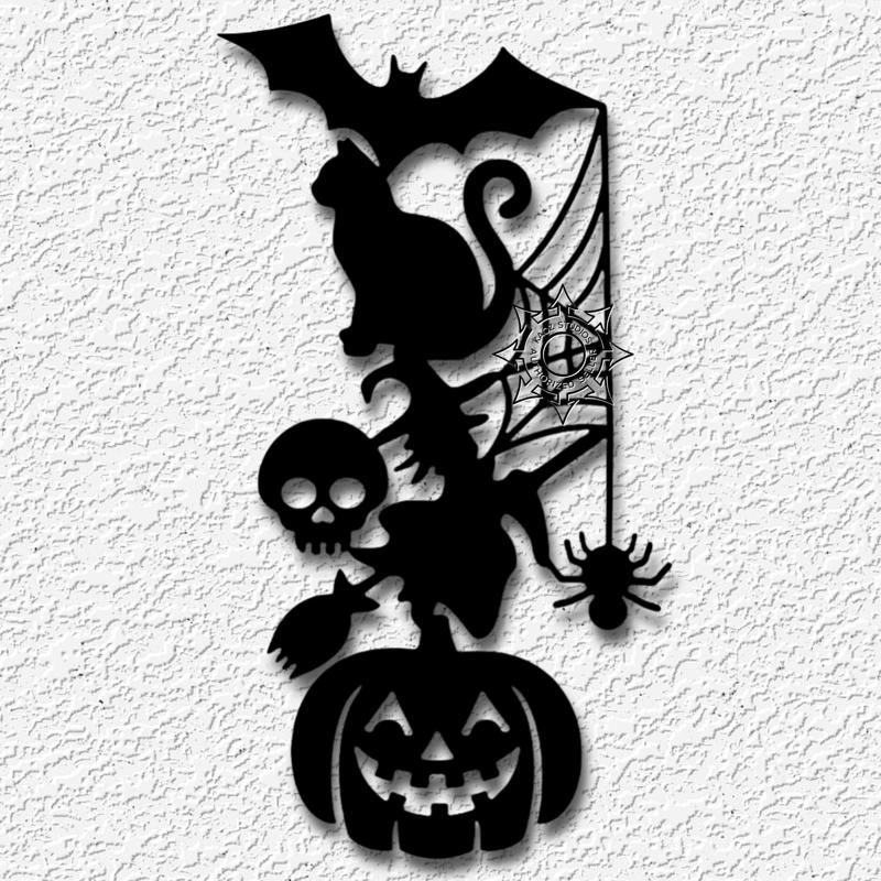 halloween scroll wall art gothic decor