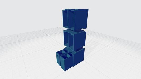 Easy to print simple stacking organizer with drawers
