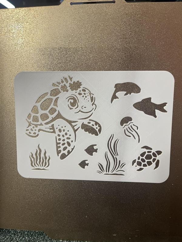 Sea Life - Template Stencil for draw and paint
