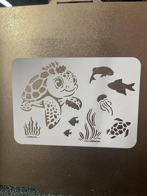 Sea Life - Template Stencil for draw and paint