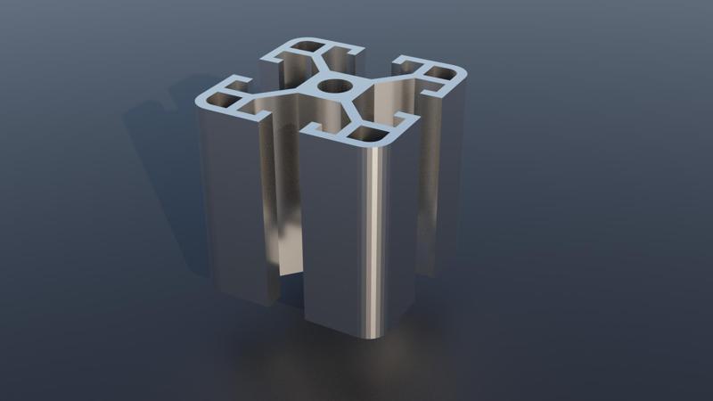 4040 profile object with exact dimensions
