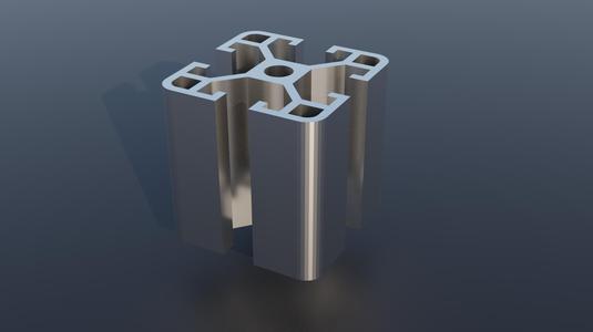 4040 profile object with exact dimensions