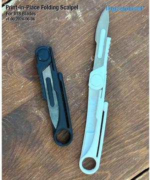 Print-in-Place Folding Scalpel