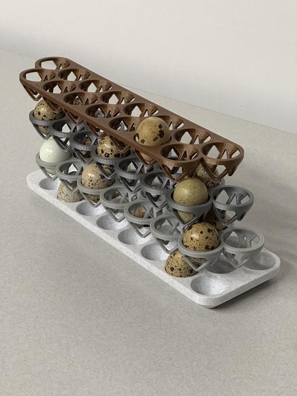 STACKABLE COTURNIX QUAIL EGG TRAY (MEDIUM)